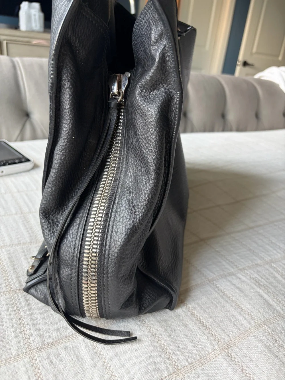 Balenciaga Papier B4 Zip Around Classic Studs Bag Leather